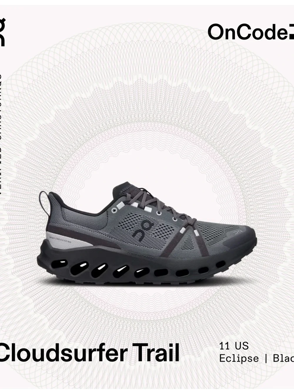 On Running Cloudsurer Trail Men's Shoe - Eclipse/Black